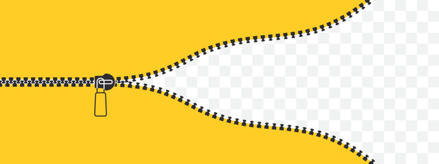 Zip locker. Closed and open zipper. Closing clasp. Vector illustration © Роман Ярощук