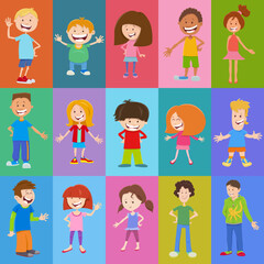 pattern or background design with cartoon children