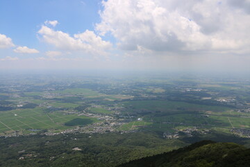 夏の茨城県の筑波山の登山