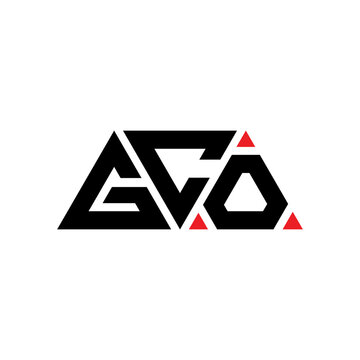 GCO triangle letter logo design with triangle shape. GCO triangle logo design monogram. GCO triangle vector logo template with red color. GCO triangular logo Simple, Elegant, and Luxurious Logo...