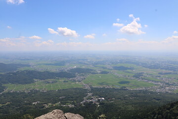 Fototapeta na wymiar 夏の茨城県の筑波山の登山