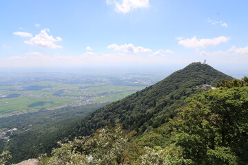 Naklejka premium 夏の茨城県の筑波山の登山