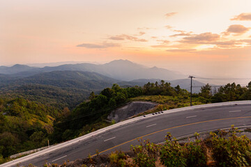 Mountain road leading up to Doi Inthanon National Park