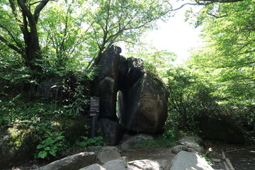 Naklejka na ściany i meble 夏の茨城県の筑波山の登山