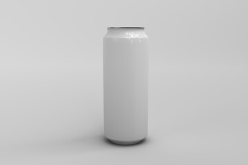 Long drink can mockup on white background