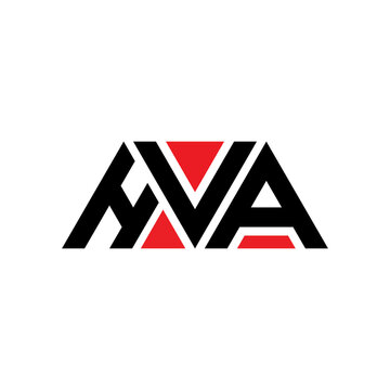 HVA triangle letter logo design with triangle shape. HVA triangle logo design monogram. HVA triangle vector logo template with red color. HVA triangular logo Simple, Elegant, and Luxurious Logo...