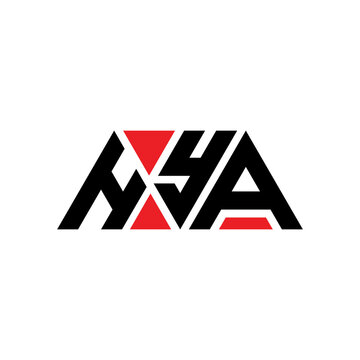 HYA triangle letter logo design with triangle shape. HYA triangle logo design monogram. HYA triangle vector logo template with red color. HYA triangular logo Simple, Elegant, and Luxurious Logo...