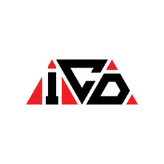 ICD triangle letter logo design with triangle shape. ICD triangle logo design monogram. ICD triangle vector logo template with red color. ICD triangular logo Simple, Elegant, and Luxurious Logo...
