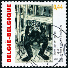 Postage stamp Belgium 2005 concentration camp internee, by Wilch