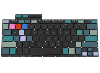 laptop keyboard, laptop spare part, isolated on white background