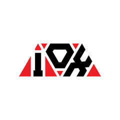 IOX triangle letter logo design with triangle shape. IOX triangle logo design monogram. IOX triangle vector logo template with red color. IOX triangular logo Simple, Elegant, and Luxurious Logo...