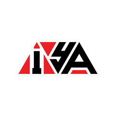 IYA triangle letter logo design with triangle shape. IYA triangle logo design monogram. IYA triangle vector logo template with red color. IYA triangular logo Simple, Elegant, and Luxurious Logo...