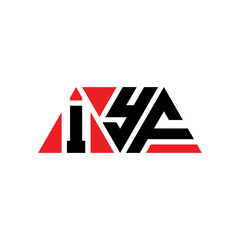 IYF triangle letter logo design with triangle shape. IYF triangle logo design monogram. IYF triangle vector logo template with red color. IYF triangular logo Simple, Elegant, and Luxurious Logo...