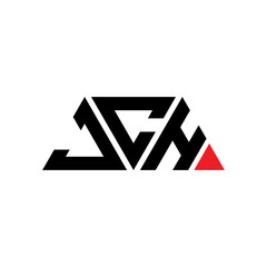 JCH triangle letter logo design with triangle shape. JCH triangle logo design monogram. JCH triangle vector logo template with red color. JCH triangular logo Simple, Elegant, and Luxurious Logo...