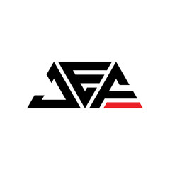 JEF triangle letter logo design with triangle shape. JEF triangle logo design monogram. JEF triangle vector logo template with JEd color. JEF triangular logo Simple, Elegant, and Luxurious Logo...