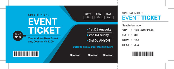 Event Ticket Vector Template 80