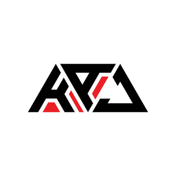 KAJ triangle letter logo design with triangle shape. KAJ triangle logo design monogKAm. KAJ triangle vector logo template with red color. KAJ triangular logo Simple, Elegant, and Luxurious Logo...