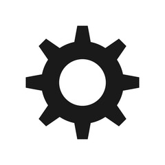 Gear setting. Isolated black gears mechanism and cog wheel on white background. Progress or construction concept. Cogwheel. Vector illustration