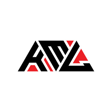 KML triangle letter logo design with triangle shape. KML triangle logo design monogram. KML triangle vector logo template with red color. KML triangular logo Simple, Elegant, and Luxurious Logo...