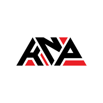 KNP triangle letter logo design with triangle shape. KNP triangle logo design monogram. KNP triangle vector logo template with red color. KNP triangular logo Simple, Elegant, and Luxurious Logo...