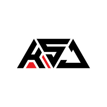 KSJ triangle letter logo design with triangle shape. KSJ triangle logo design monogram. KSJ triangle vector logo template with red color. KSJ triangular logo Simple, Elegant, and Luxurious Logo...