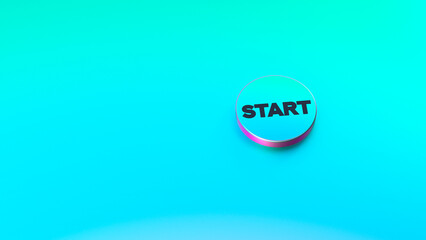 start button on a green background