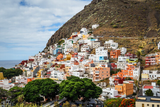 San Andres village and Anaga mountains, Santa Cruz de Tenerife, Tenerife, Canary Islands, Spain