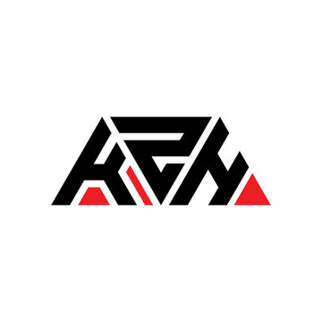 KZH triangle letter logo design with triangle shape. KZH triangle logo design monogram. KZH triangle vector logo template with red color. KZH triangular logo Simple, Elegant, and Luxurious Logo...