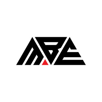 MBE triangle letter logo design with triangle shape. MBE triangle logo design monogram. MBE triangle vector logo template with red color. MBE triangular logo Simple, Elegant, and Luxurious Logo...