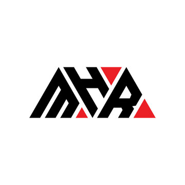 MHR triangle letter logo design with triangle shape. MHR triangle logo design monogram. MHR triangle vector logo template with red color. MHR triangular logo Simple, Elegant, and Luxurious Logo...