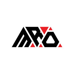 MRO triangle letter logo design with triangle shape. MRO triangle logo design monogram. MRO triangle vector logo template with red color. MRO triangular logo Simple, Elegant, and Luxurious Logo... - obrazy, fototapety, plakaty
