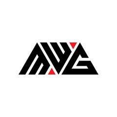 MWG triangle letter logo design with triangle shape. MWG triangle logo design monogram. MWG triangle vector logo template with red color. MWG triangular logo Simple, Elegant, and Luxurious Logo... © mamun25g