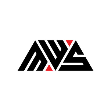 MWS triangle letter logo design with triangle shape. MWS triangle logo design monogram. MWS triangle vector logo template with red color. MWS triangular logo Simple, Elegant, and Luxurious Logo...