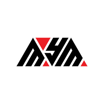 MYM triangle letter logo design with triangle shape. MYM triangle logo design monogram. MYM triangle vector logo template with red color. MYM triangular logo Simple, Elegant, and Luxurious Logo...
