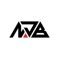 NJB triangle letter logo design with triangle shape. NJB triangle logo design monogram. NJB triangle vector logo template with red color. NJB triangular logo Simple, Elegant, and Luxurious Logo...