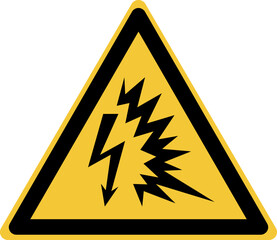ISO 7010 W042 Warning; Arc flash