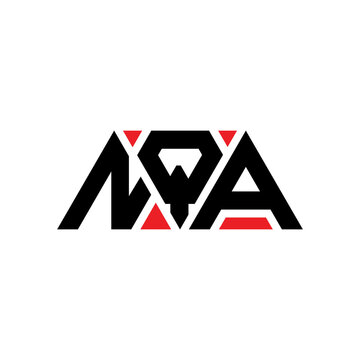 NQA triangle letter logo design with triangle shape. NQA triangle logo design monogram. NQA triangle vector logo template with red color. NQA triangular logo Simple, Elegant, and Luxurious Logo...