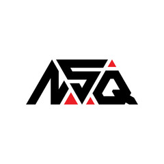 NSQ triangle letter logo design with triangle shape. NSQ triangle logo design monogram. NSQ triangle vector logo template with red color. NSQ triangular logo Simple, Elegant, and Luxurious Logo...