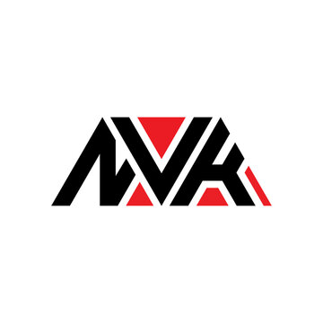 NVK triangle letter logo design with triangle shape. NVK triangle logo design monogram. NVK triangle vector logo template with red color. NVK triangular logo Simple, Elegant, and Luxurious Logo...
