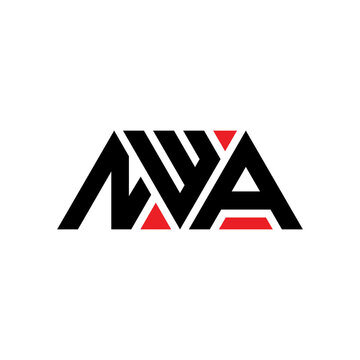 NWA triangle letter logo design with triangle shape. NWA triangle logo design monogram. NWA triangle vector logo template with red color. NWA triangular logo Simple, Elegant, and Luxurious Logo...