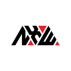 NXW triangle letter logo design with triangle shape. NXW triangle logo design monogram. NXW triangle vector logo template with red color. NXW triangular logo Simple, Elegant, and Luxurious Logo...