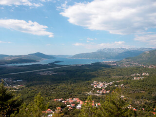 Fototapeta premium Panoramic view of the Bay of Kotor, town Kotor, Montenegro