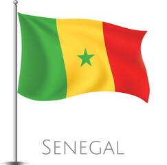 Abstract Vector Senegal flag, with Senegal flag illustration, Senegal flag picture, Senegal flag image