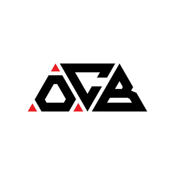OCB triangle letter logo design with triangle shape. OCB triangle logo design monogram. OCB triangle vector logo template with red color. OCB triangular logo Simple, Elegant, and Luxurious Logo...