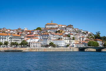 Fototapeta na wymiar Coimbra, beautiful city in Portugal, panorama on the river 