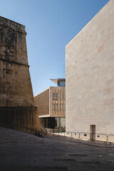 Maltese parliament with historical building