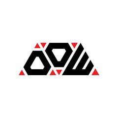 OOW triangle letter logo design with triangle shape. OOW triangle logo design monogram. OOW triangle vector logo template with red color. OOW triangular logo Simple, Elegant, and Luxurious Logo...