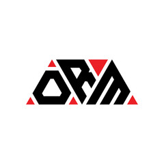 ORM triangle letter logo design with triangle shape. ORM triangle logo design monogram. ORM triangle vector logo template with red color. ORM triangular logo Simple, Elegant, and Luxurious Logo...