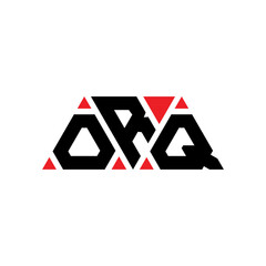 ORQ triangle letter logo design with triangle shape. ORQ triangle logo design monogram. ORQ triangle vector logo template with red color. ORQ triangular logo Simple, Elegant, and Luxurious Logo...