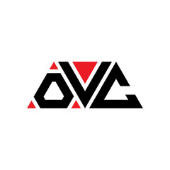 OVC triangle letter logo design with triangle shape. OVC triangle logo design monogram. OVC triangle vector logo template with red color. OVC triangular logo Simple, Elegant, and Luxurious Logo...